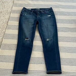 Women's Distressed Blue Jeans
